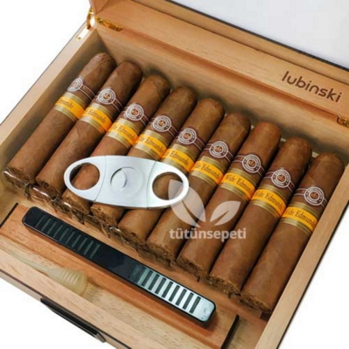 Lubinski Humidor + Montecristo Wide Edmundo Puro seti - Görsel 3