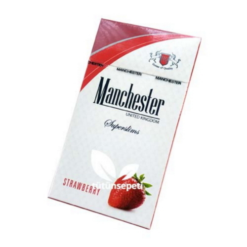 Manchester Superslims Strawberry sigara - Çilek aromalı - Görsel 2